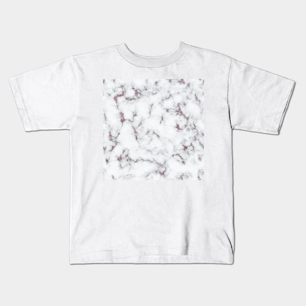 Glittery pink marble design Kids T-Shirt by Pressia